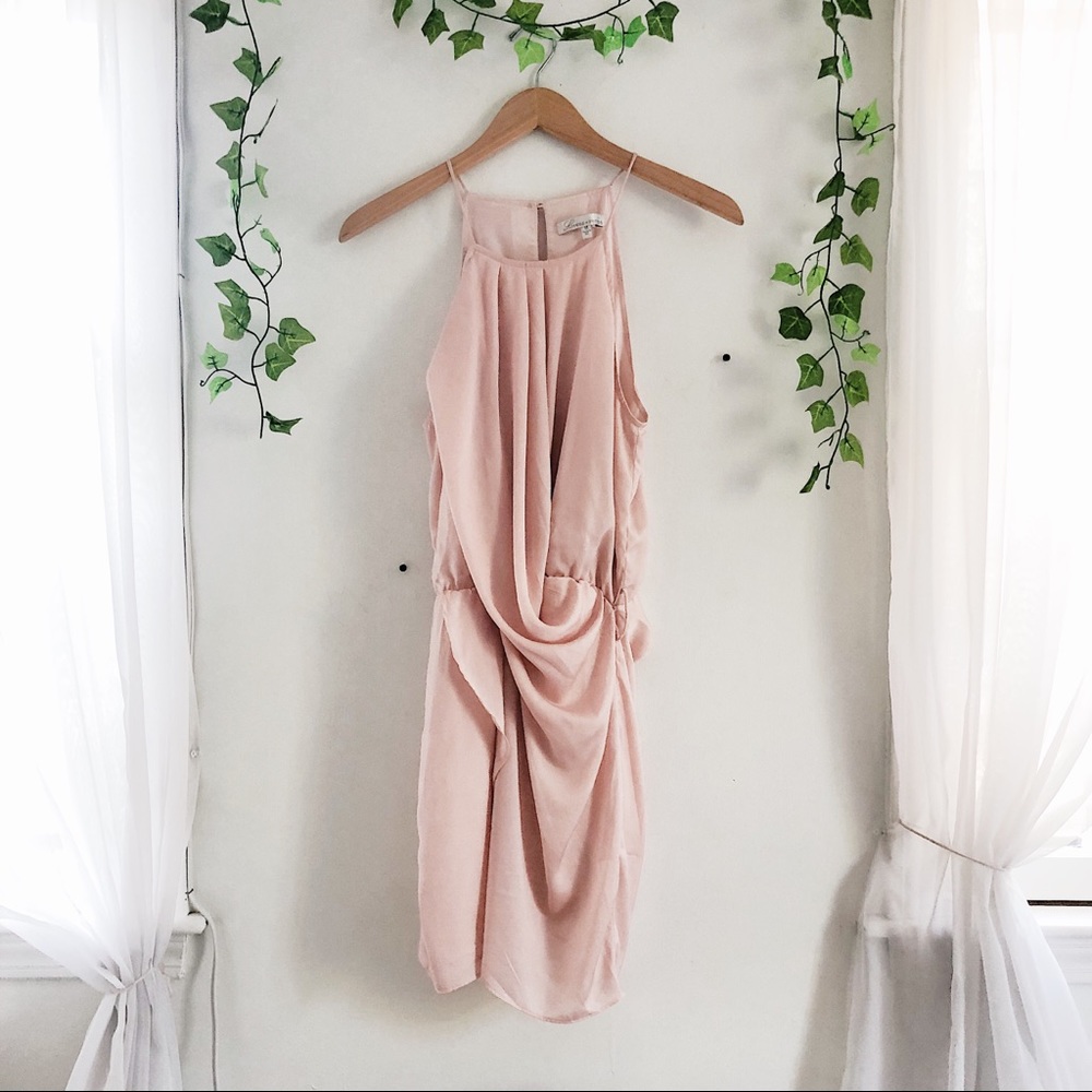 Elegant Pink Sleeveless Dress